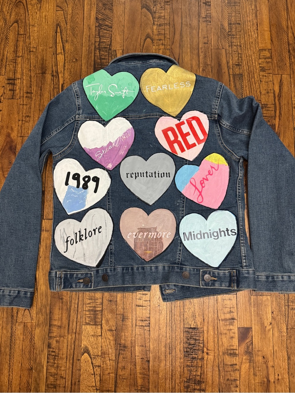 Custom Taylor Swift Eras Tour Hand-Painted Denim Jacket - **Read Description
